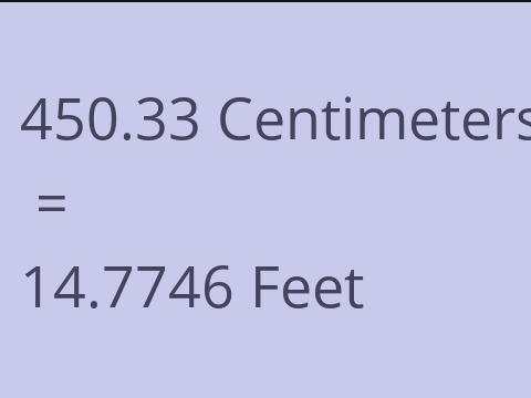 450.33 CM TO FEET