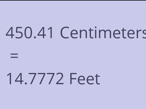 450.41 CM TO FEET