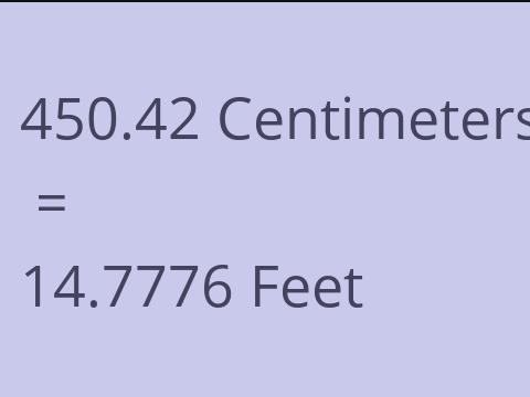 450.42 CM TO FEET