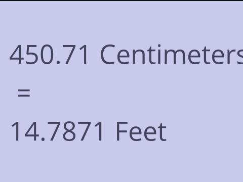 450.71 CM TO FEET