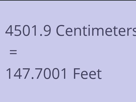 4501.9 CM TO FEET