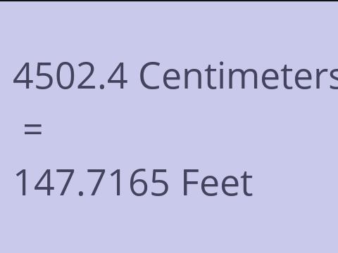 4502.4 CM TO FEET