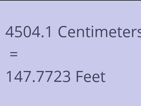 4504.1 CM TO FEET