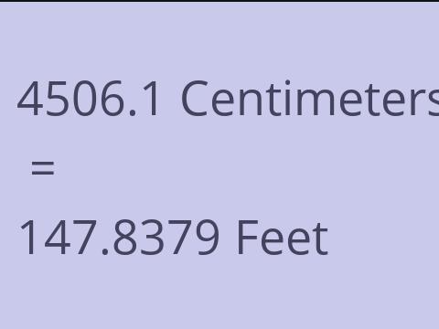 4506.1 CM TO FEET