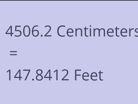 4506.2 CM TO FEET