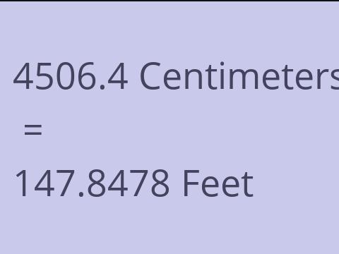 4506.4 CM TO FEET