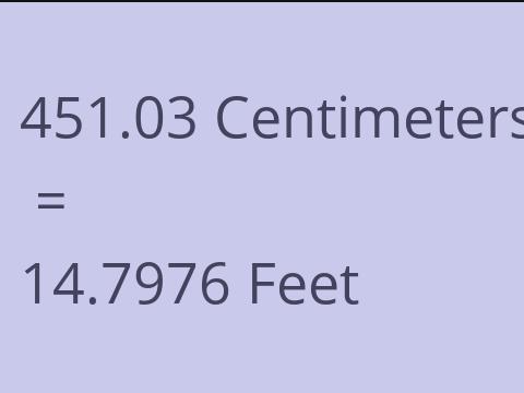 451.03 CM TO FEET