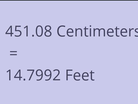 451.08 CM TO FEET