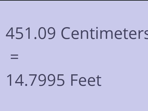 451.09 CM TO FEET