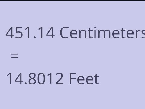 451.14 CM TO FEET