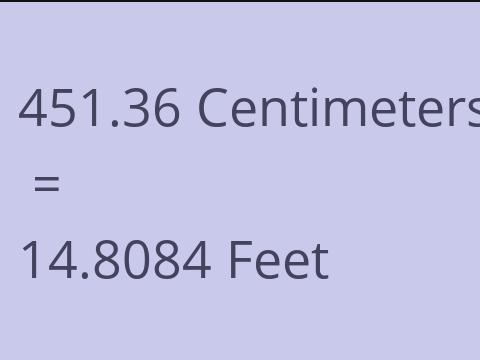 451.36 CM TO FEET