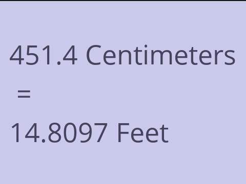 451.4 CM TO FEET