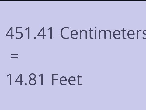 451.41 CM TO FEET