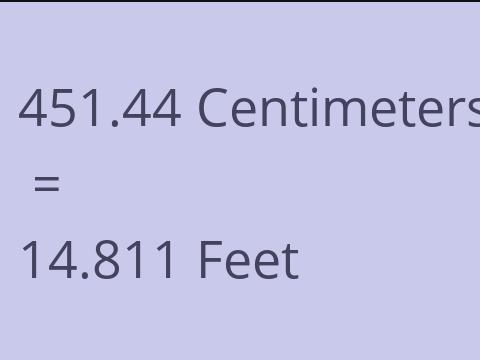 451.44 CM TO FEET