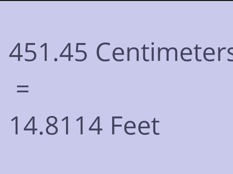 451.45 CM TO FEET