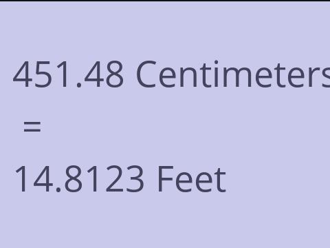 451.48 CM TO FEET