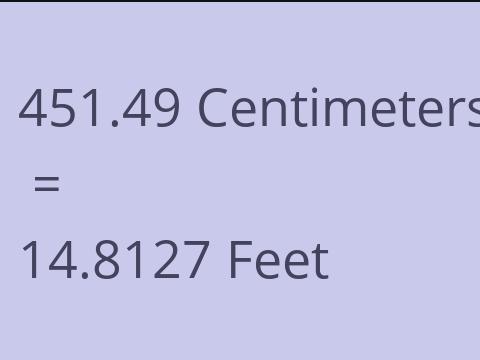 451.49 CM TO FEET