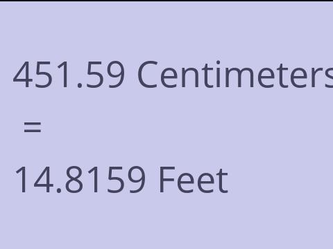 451.59 CM TO FEET