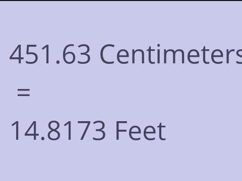 451.63 CM TO FEET