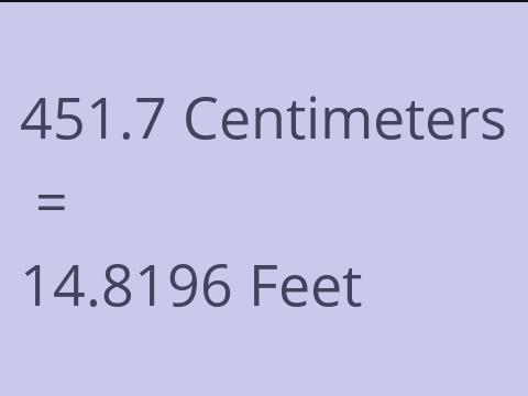 451.7 CM TO FEET