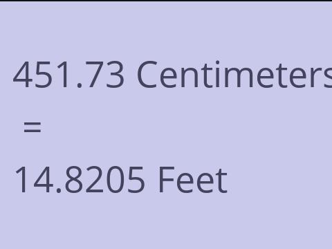 451.73 CM TO FEET