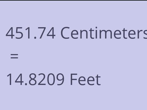 451.74 CM TO FEET