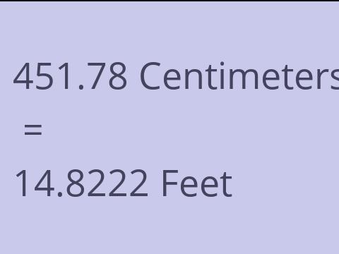 451.78 CM TO FEET