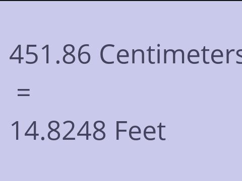 451.86 CM TO FEET