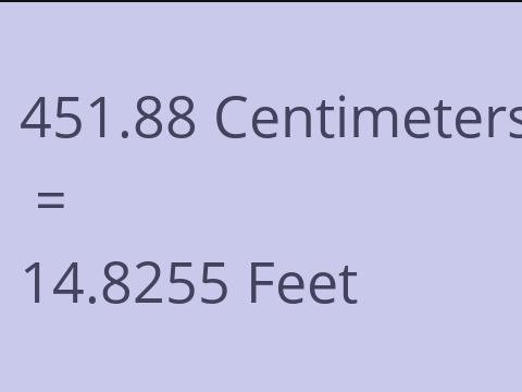 451.88 CM TO FEET