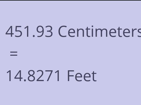 451.93 CM TO FEET