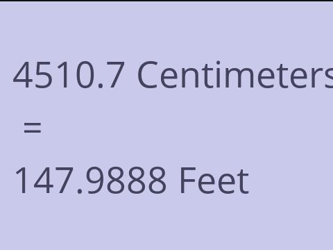 4510.7 CM TO FEET