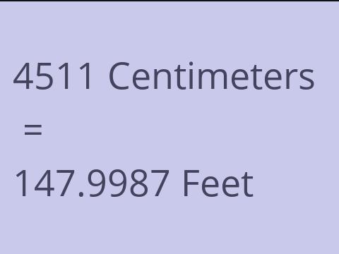 4511 CM TO FEET
