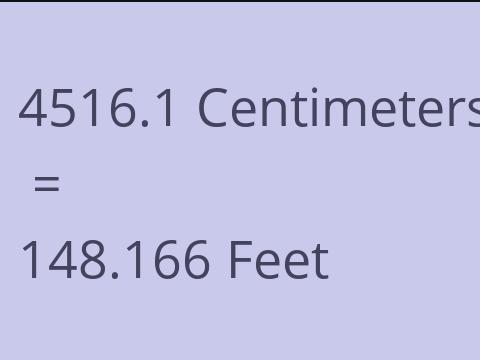 4516.1 CM TO FEET