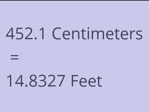 452.1 CM TO FEET