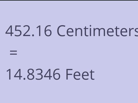 452.16 CM TO FEET