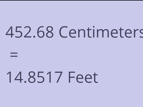 452.68 CM TO FEET