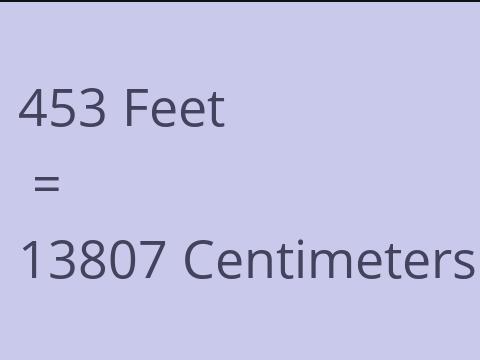 453 FEET TO CM