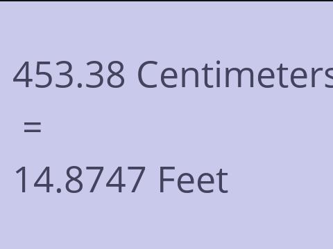 453.38 CM TO FEET