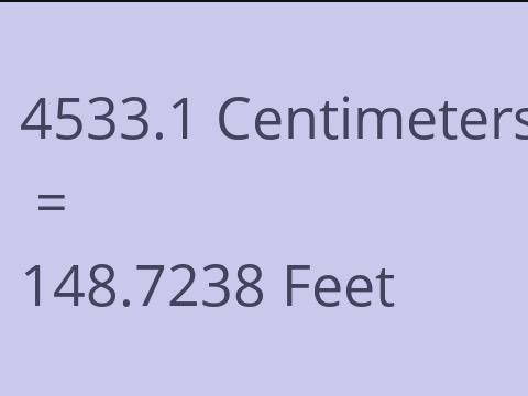 4533.1 CM TO FEET