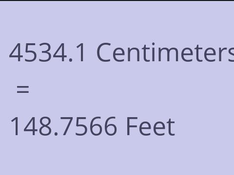 4534.1 CM TO FEET