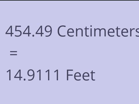 454.49 CM TO FEET