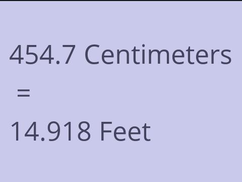 454.7 CM TO FEET