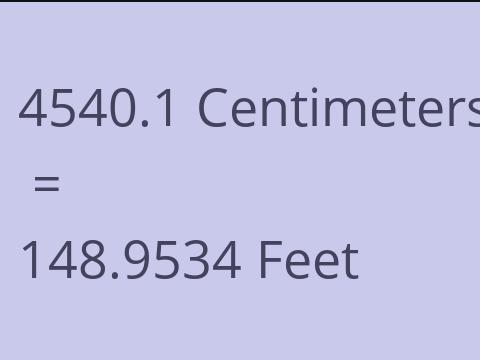 4540.1 CM TO FEET