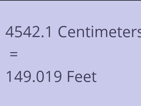 4542.1 CM TO FEET