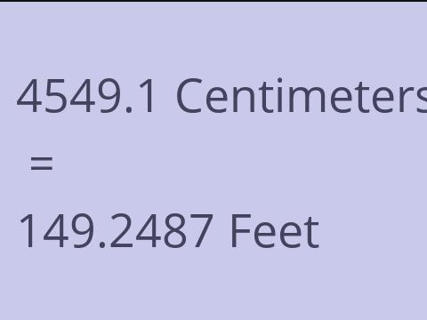 4549.1 CM TO FEET