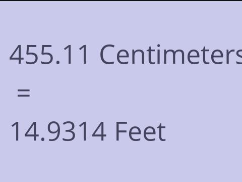 455.11 CM TO FEET