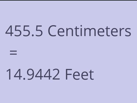 455.5 CM TO FEET