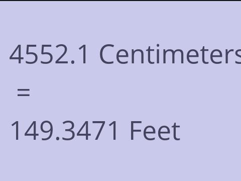 4552.1 CM TO FEET