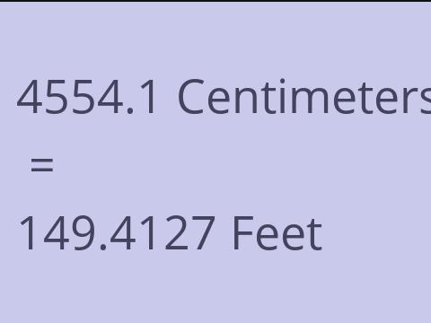 4554.1 CM TO FEET