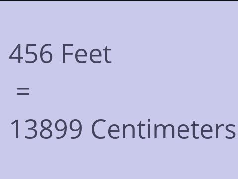 456 FEET TO CM